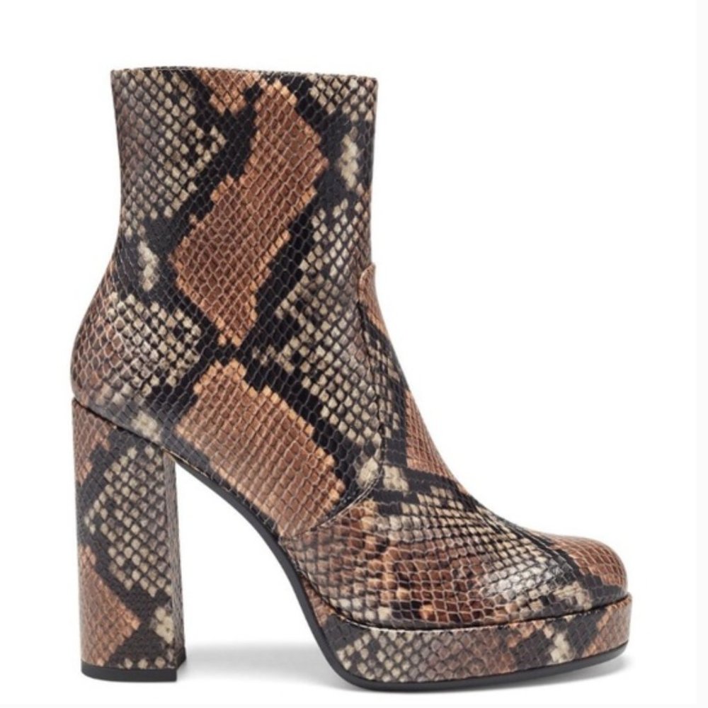 Vince Camuto Snake Platform Heel Ankle Boot